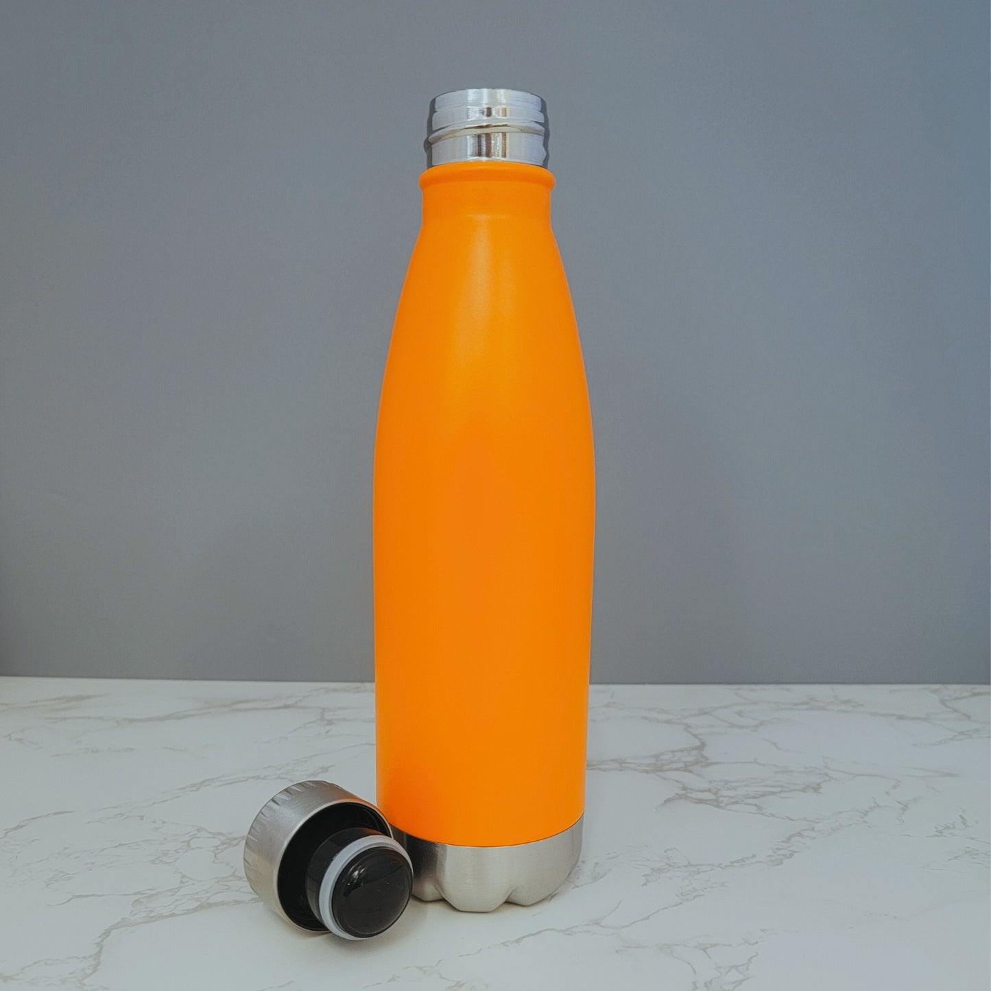 Witch Hat Flourish Design Halloween Orange 17oz Water Bottle LA5144