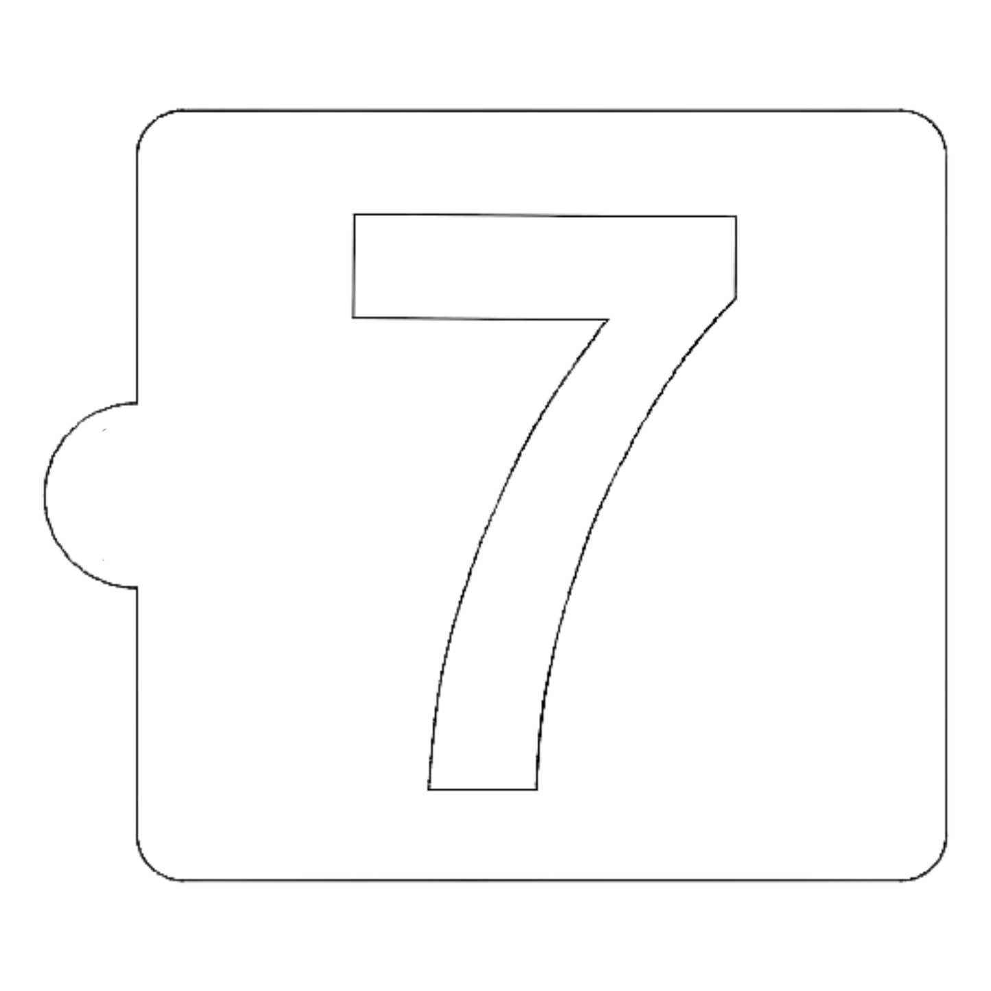 7 Number Counting Stencil for Cookies or Cakes USA Made LS108-7