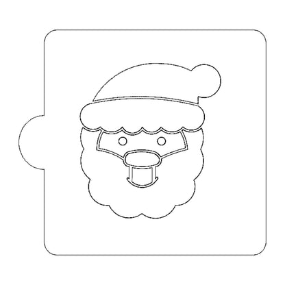 Santa Claus Face Detailed Stencil for Cookies or Cakes USA Made LS3981