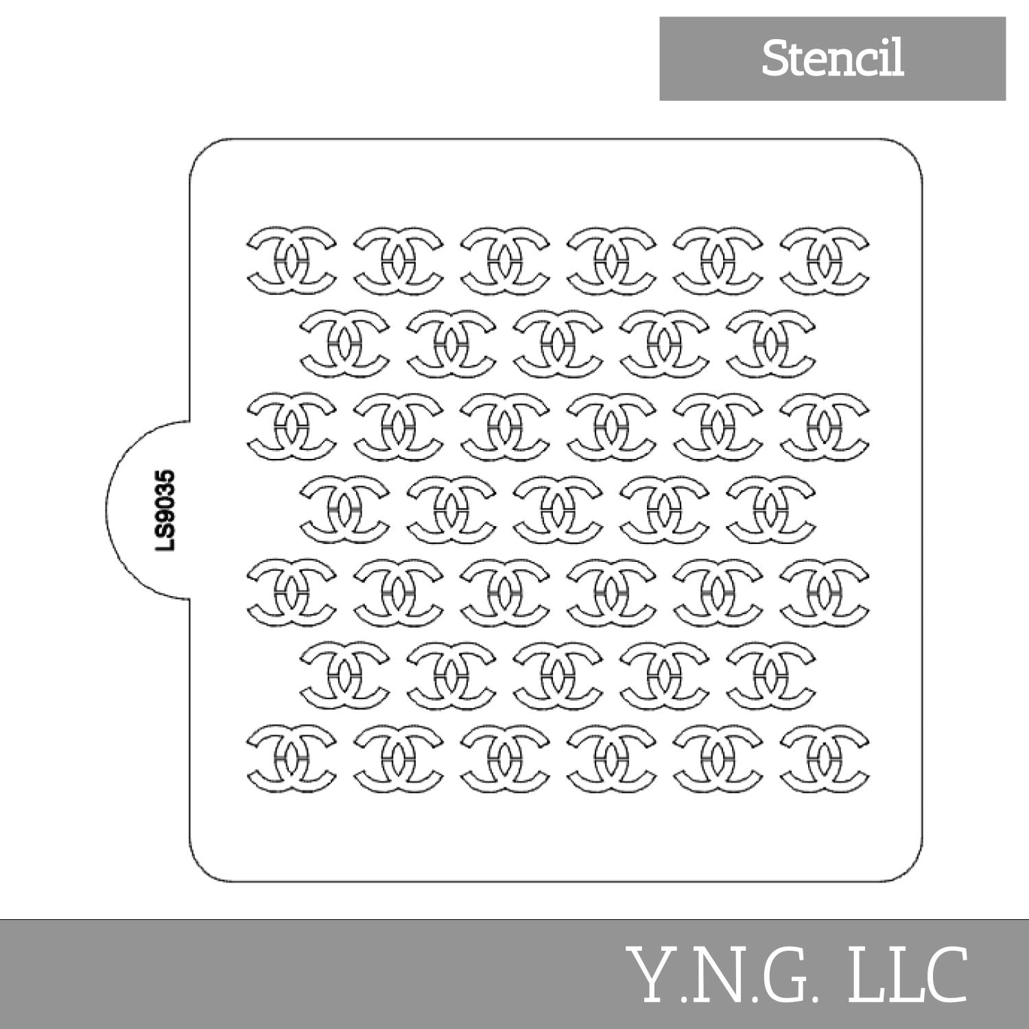 LV Design Pattern Stencil for Cookies or Cakes USA Made LS9030 – Y.N.G. LLC
