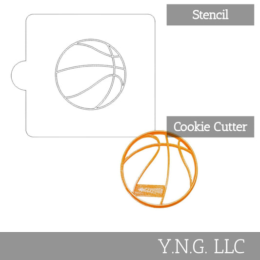 Basketball Ball Sports Stencil And Cookie Cutter Set USA Made LSC812