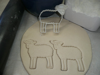 Sheep Full Body Side View Detailed Cookie Cutter Made In USA PR5051