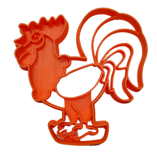 6x Rooster Body Side View Fondant Cutter Cupcake Topper 1.75 IN USA FD5054