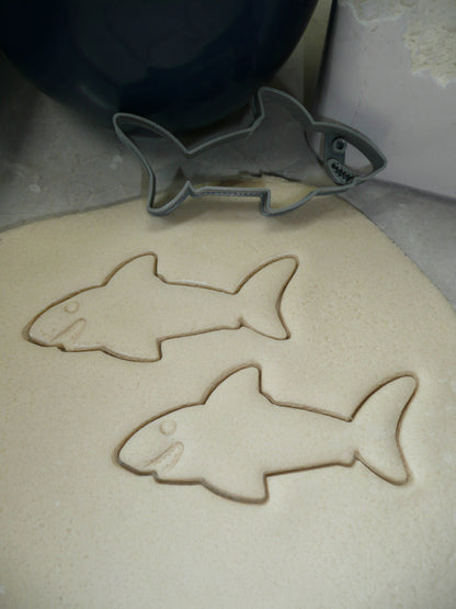 Swimming Shark Detailed Face Teeth Cookie Cutter Made In USA PR5065