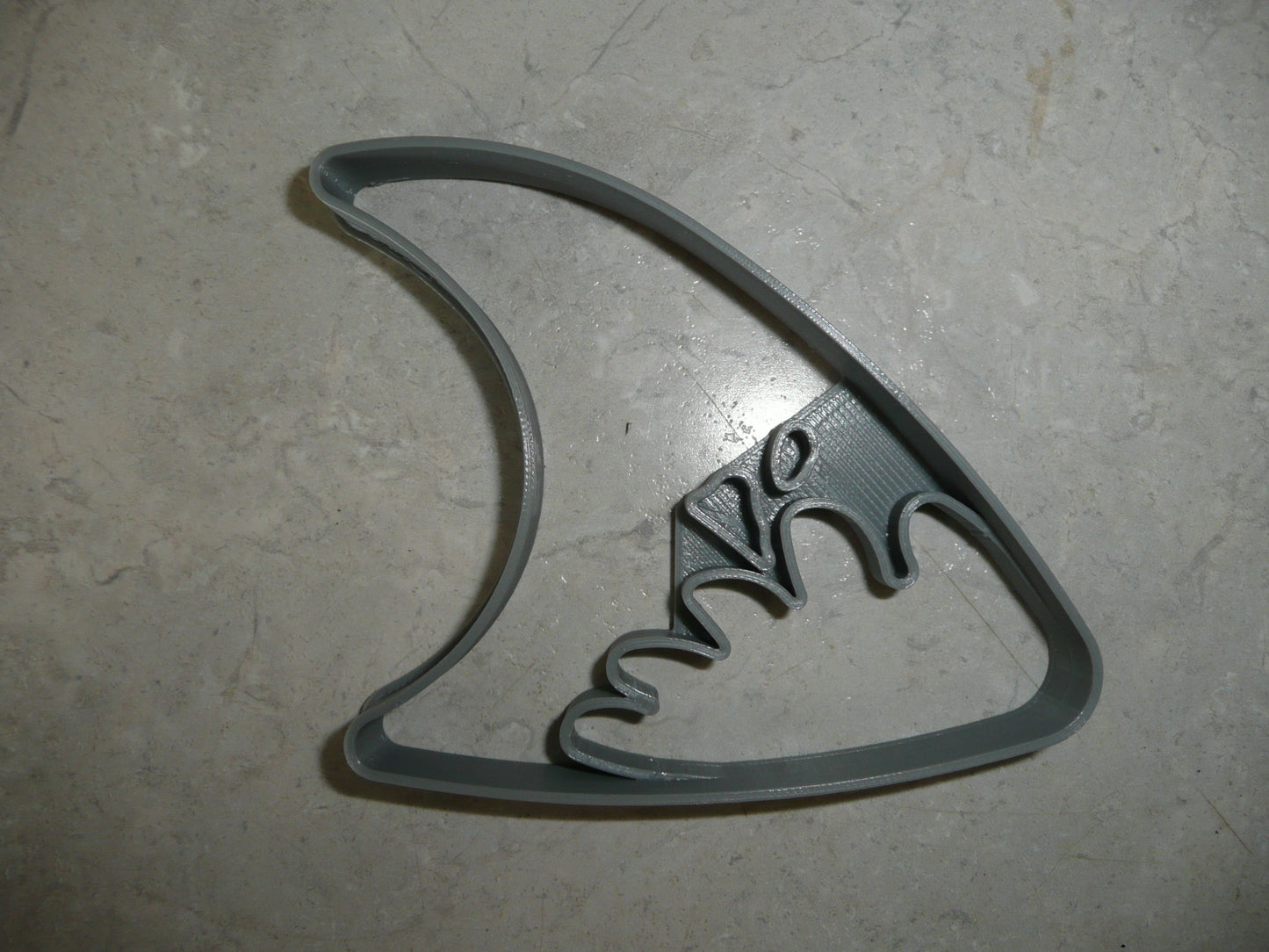 Shark Fin Shape Detailed Surf Waves Cookie Cutter Made In USA PR5066
