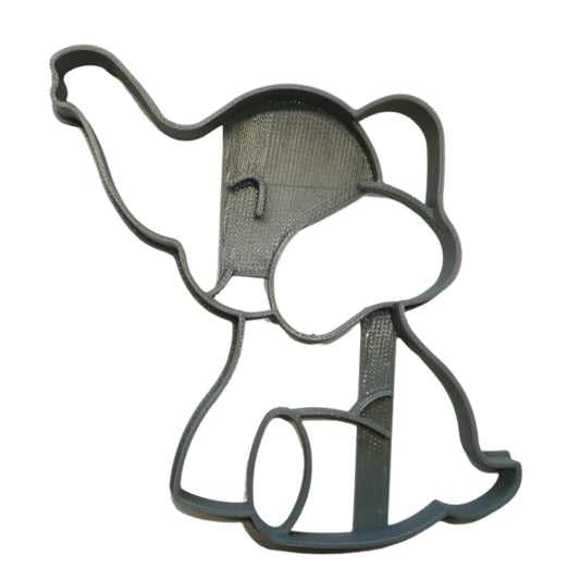 6x Elephant Sitting Fondant Cutter Cupcake Topper 1.75 IN USA FD5090