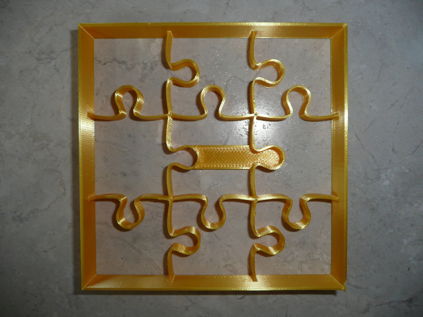 6x Puzzle Piece Shape Fondant Cutter Cupcake Topper 1.75 IN USA FD5126