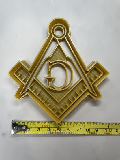 Square and Compass Theme Mason Cookie Cutter Made in USA PR5189