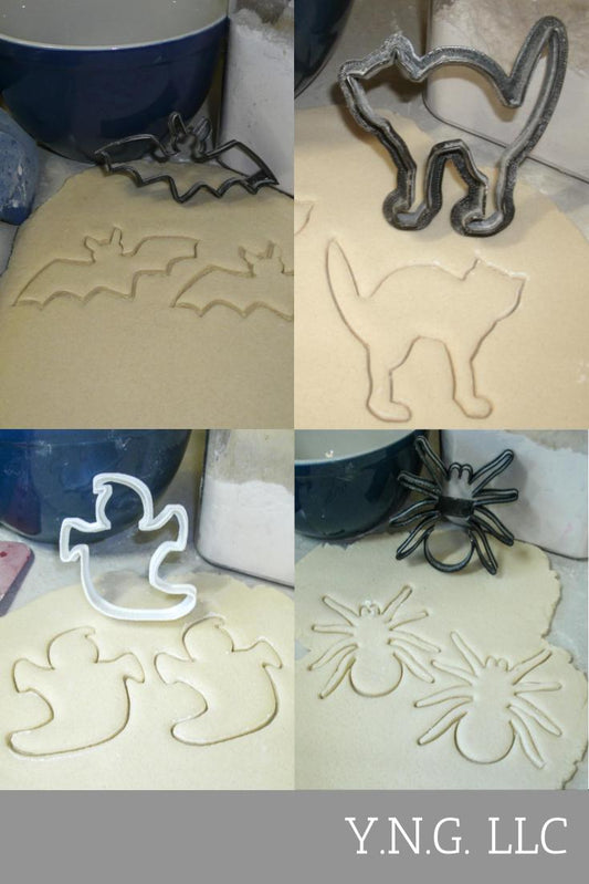 Spooky Creatures Halloween Ghost Set Of 4 Cookie Cutters USA PR1097
