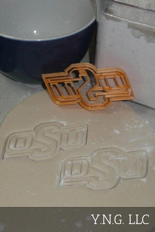 Oklahoma State University OSU Letters Sports Cookie Cutter USA PR2682