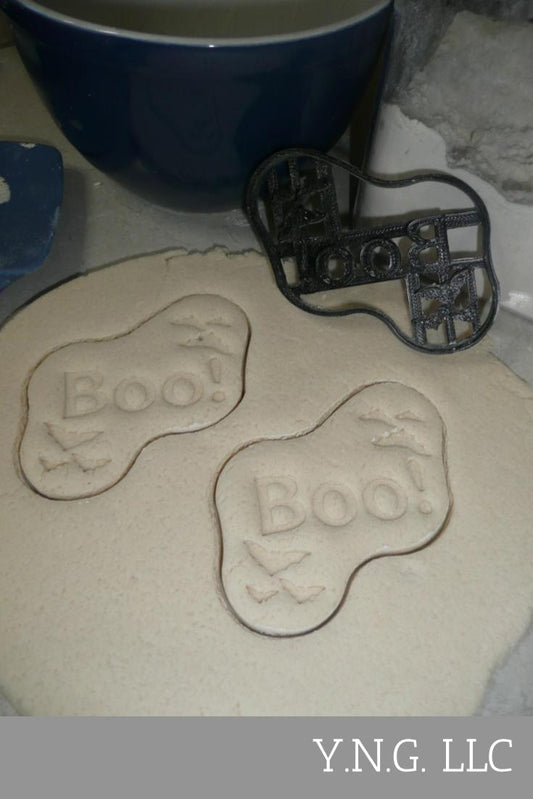 Boo Word With Bats Halloween Scary Font Letters Cookie Cutter USA PR3878