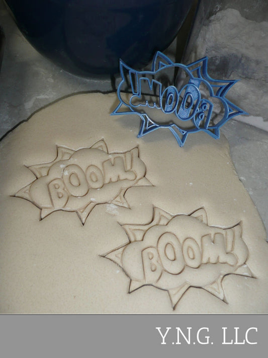 Boom Sign Quote Superhero Comic Book Movie Cookie Cutter Made in USA PR3197