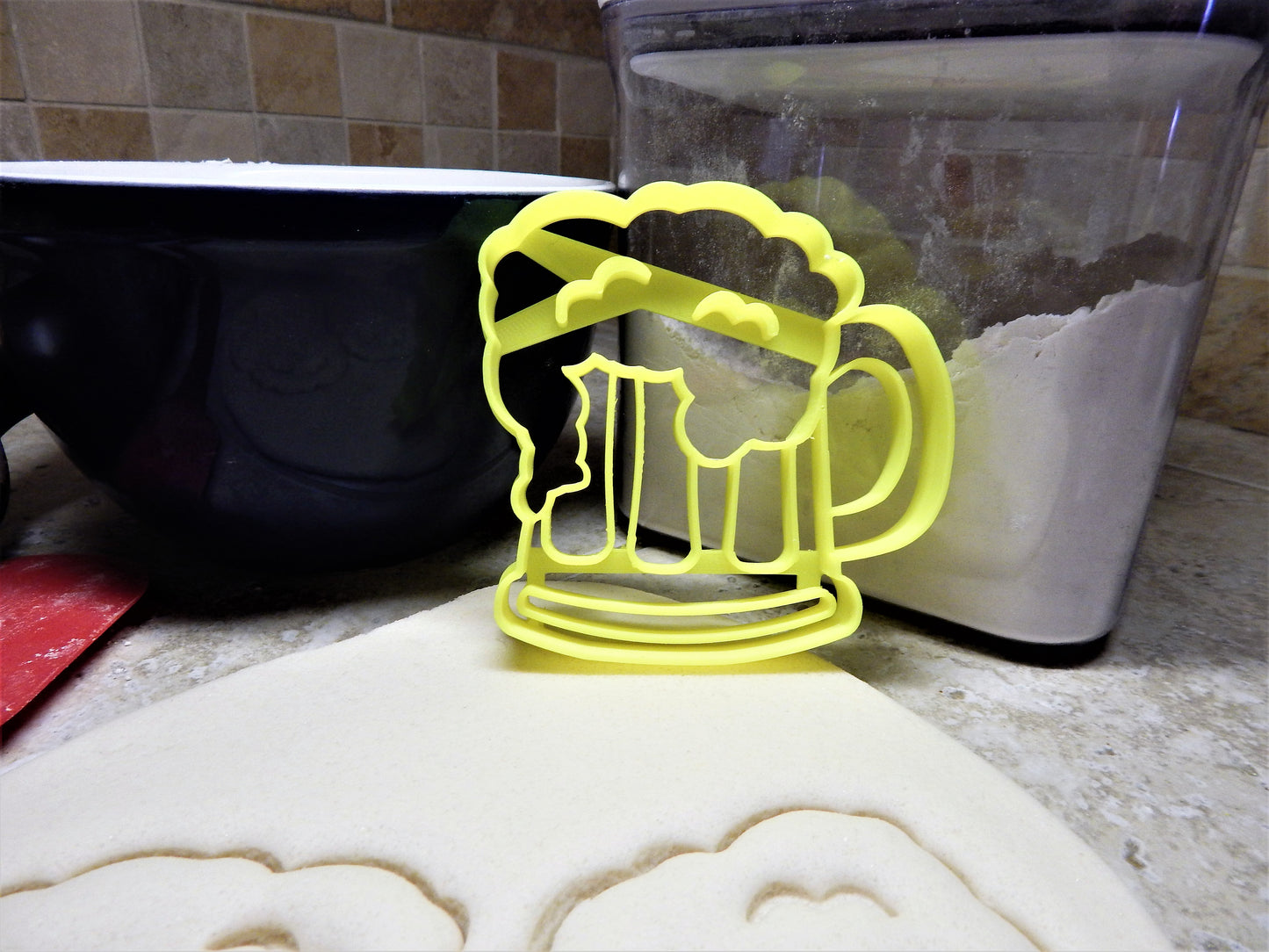Beer Mug With Foam Alcoholic Beverage Cookie Cutter 3D Printed USA PR2318