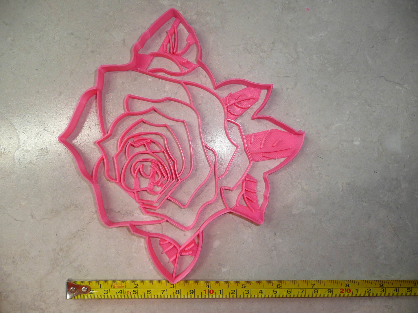 Rose Flower 7.5 Inch Pie Top Topper Design Or Large Cookie Cutter USA PR3314