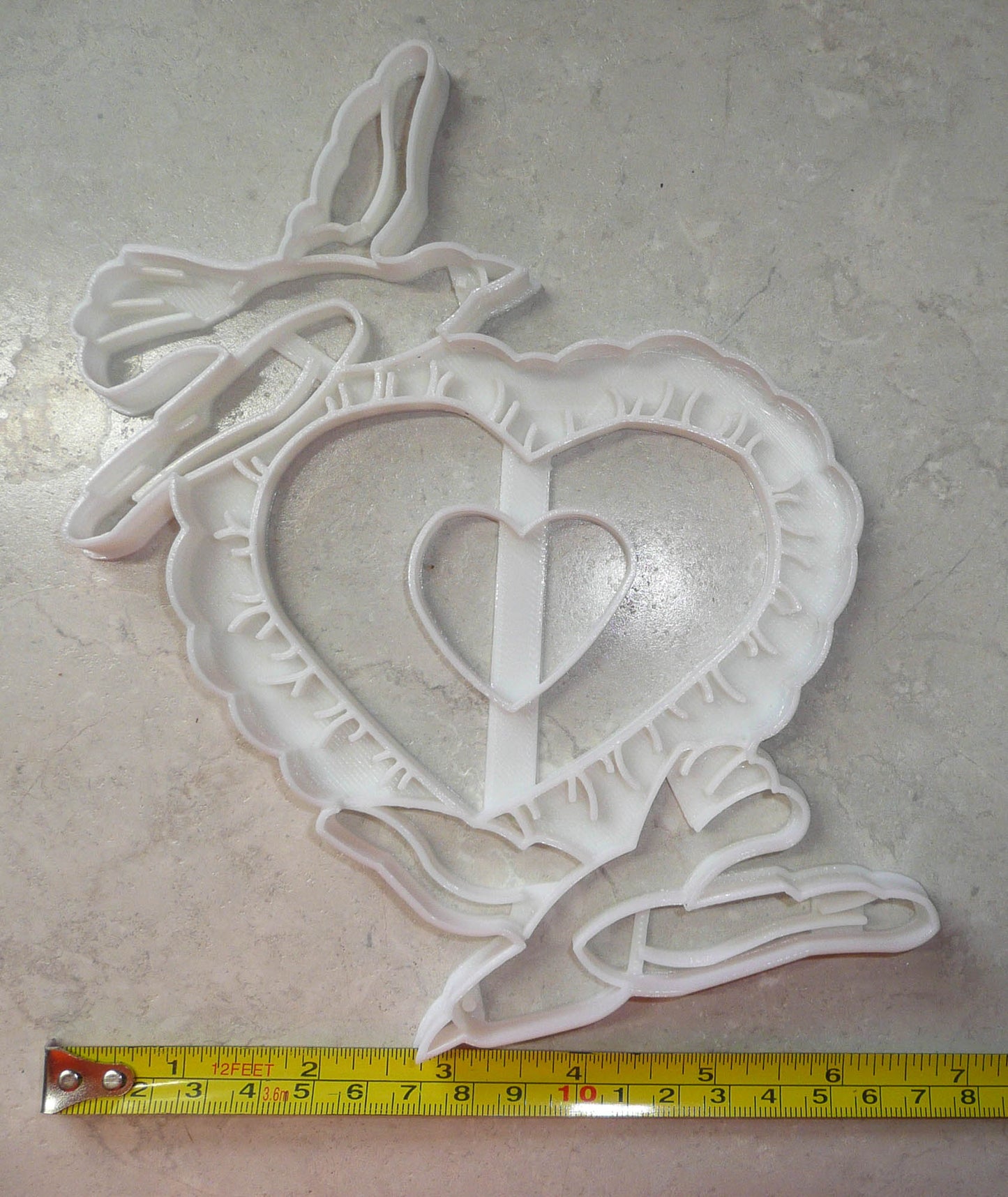 Dove Love Birds With Heart Wedding 7.5 Inch Pie Top Topper Cutter USA PR3318