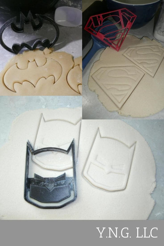 Justice League Superheroes Batman Superman Set Of 3 Cookie Cutters USA PR1019