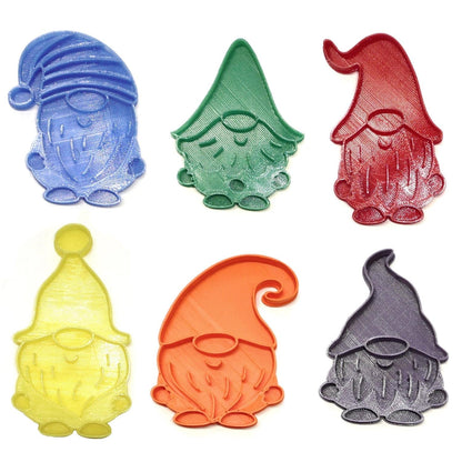 Garden Gnome Lawn Ornaments Set Of 6 Cookie Stamp Embossers Made In USA PR1635