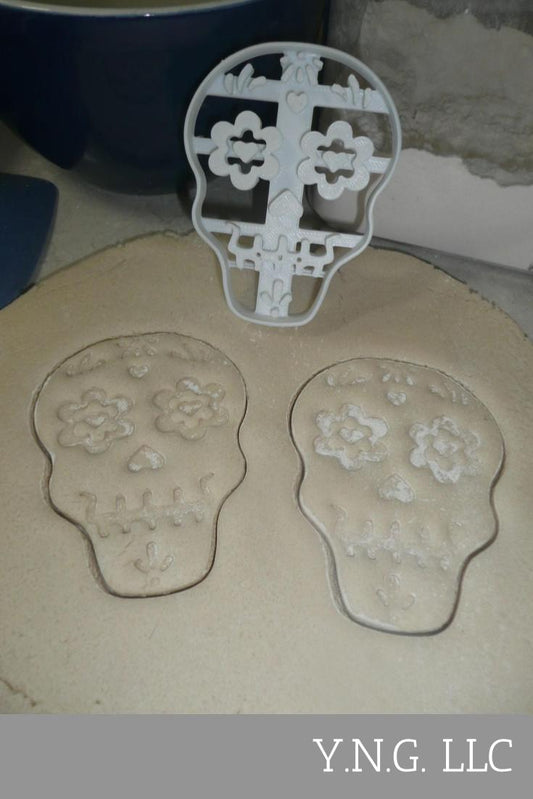 Sugar Skull Detailed Day Of The Dead Celebration Cookie Cutter USA PR3618