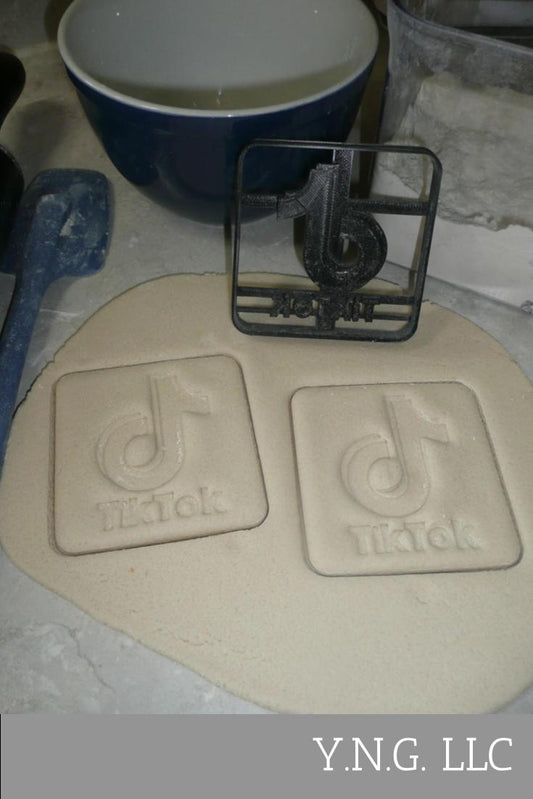 TikTok Tik Tok Themed Video Social Media Cookie Cutter Made in USA PR3809