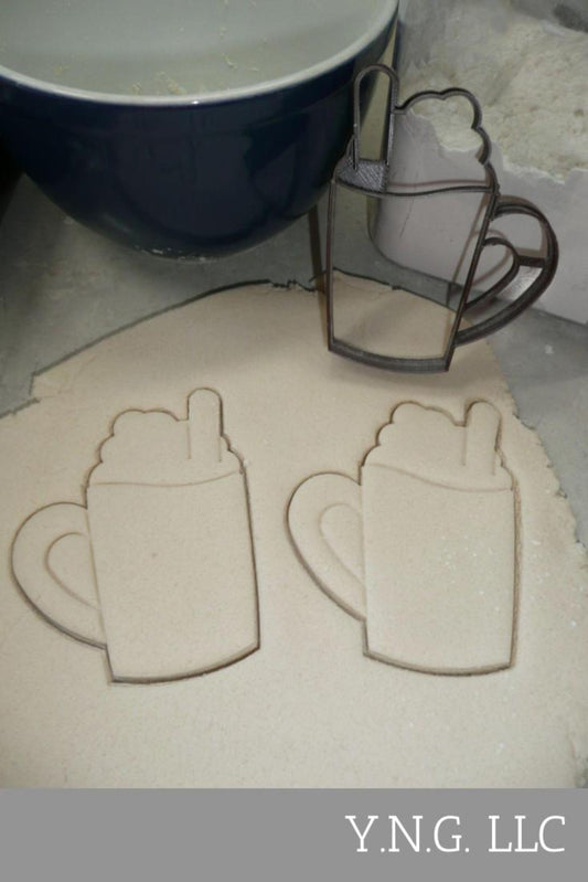 Coffee Cup Mug with Cinnamon Stick Whip Cream Holiday Cookie Cutter USA PR4437