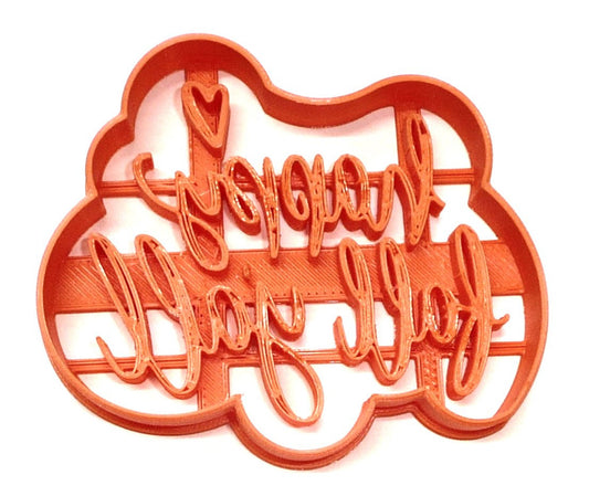 6x Happy Fall Yall Quote Fondant Cutter Cupcake Topper 1.75 IN USA FD4441