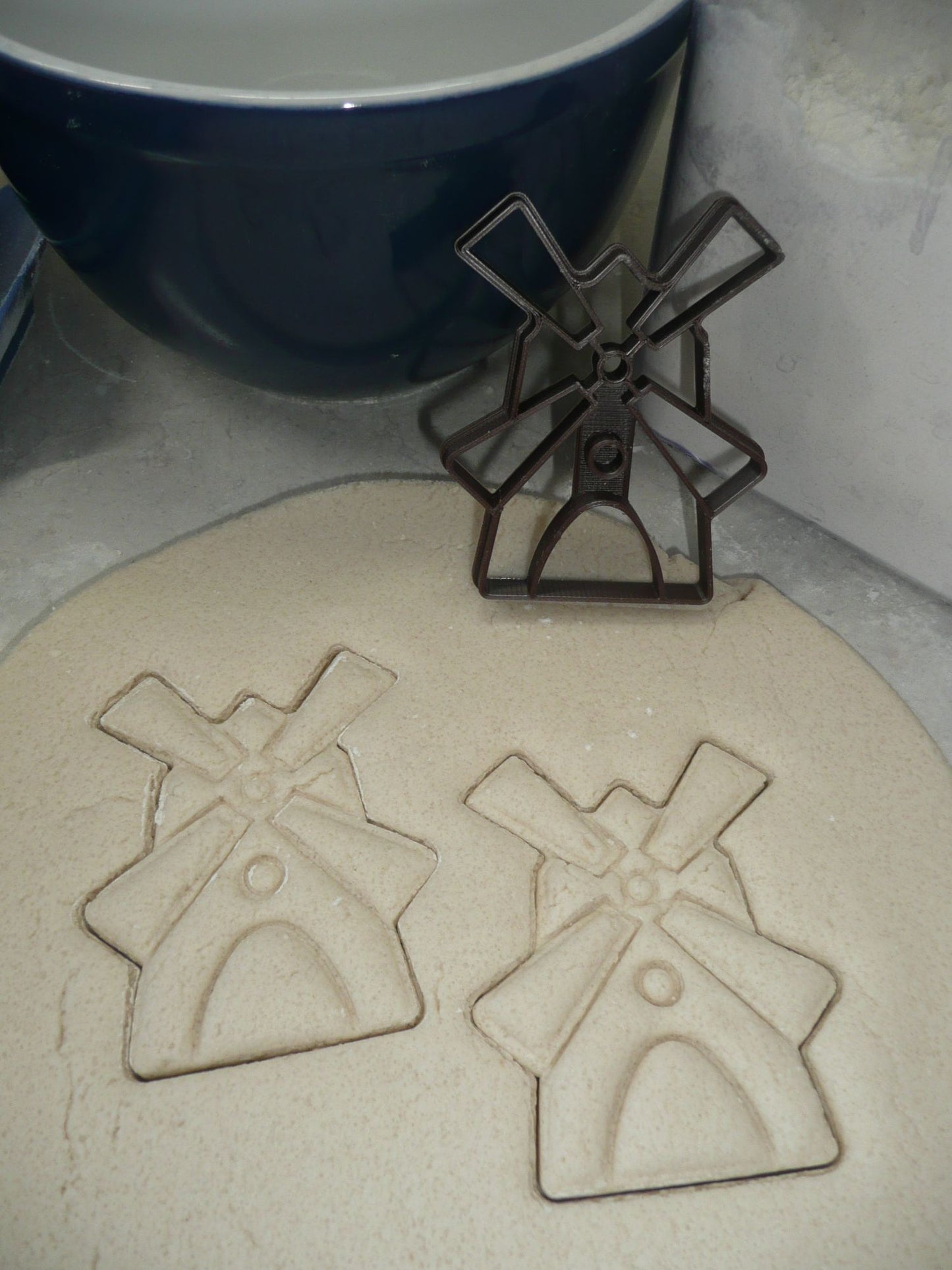 Windmill Old Wooden Dutch Style Detailed Cookie Stamp Made In USA PR4499