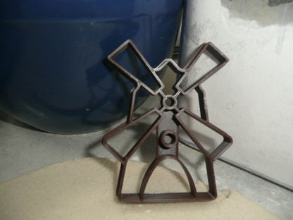 Windmill Old Wooden Dutch Style Detailed Cookie Stamp Made In USA PR4499
