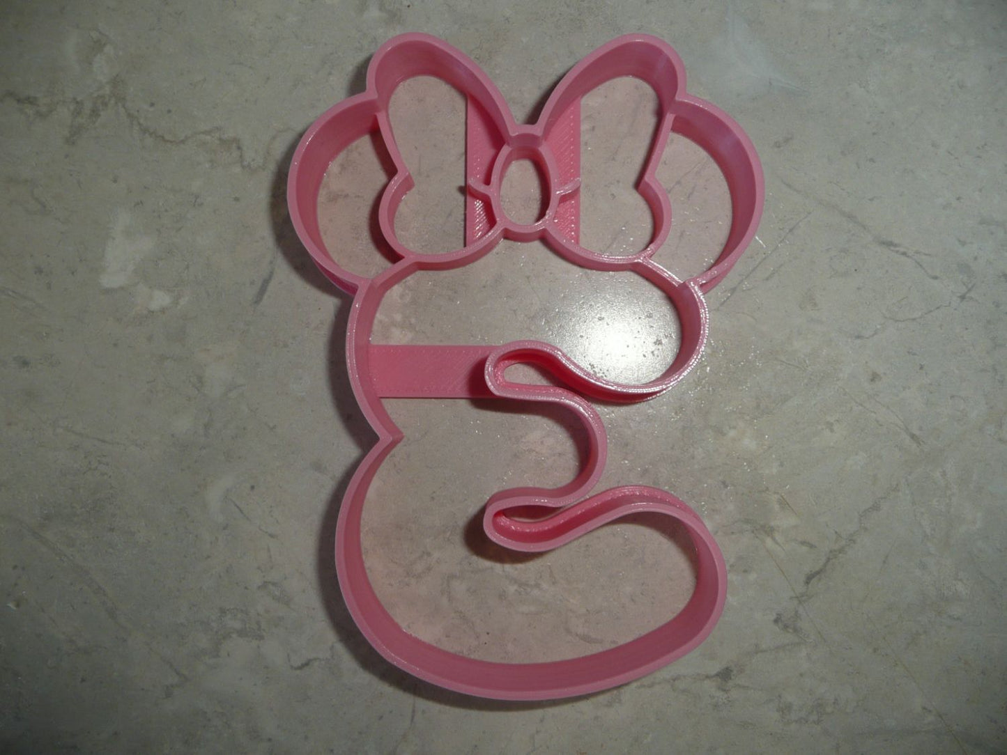 6x Minnie Detail Number 3 Fondant Cutter Cupcake Topper 1.75 IN USA FD4553