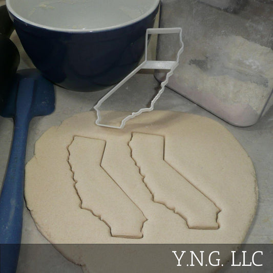 California State Outline Golden Cookie Cutter Made In USA PR4682