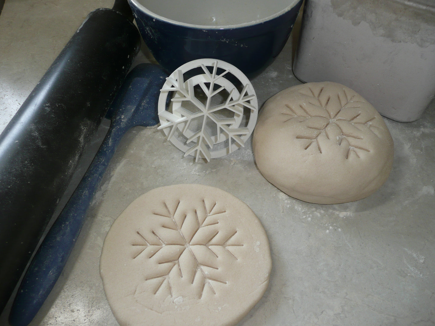 Snowflake Design Mini Concha Cutter Mexican Sweet Bread Stamp USA Made PR4888