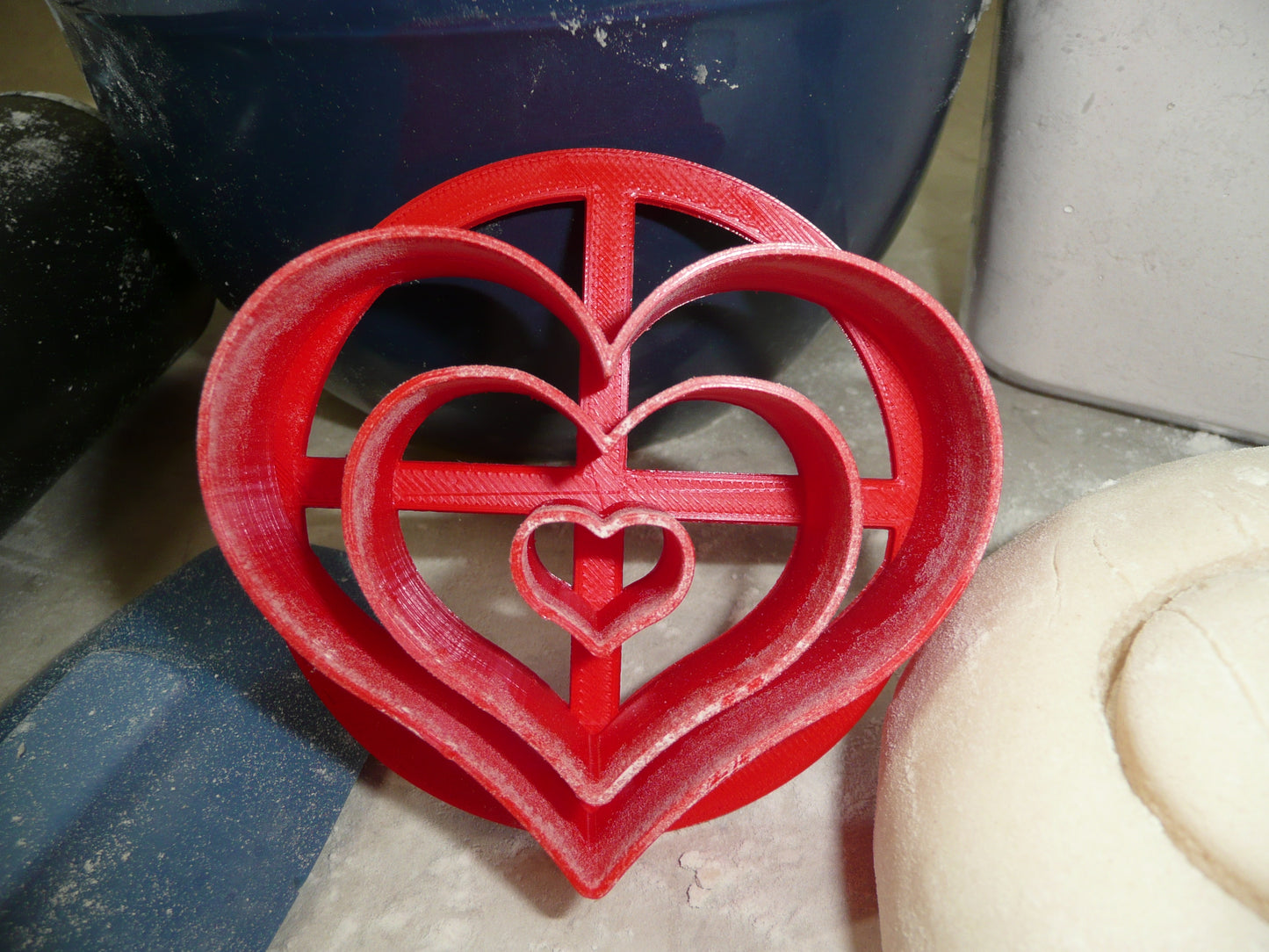 Heart Design Mini Concha Cutter Mexican Sweet Bread Stamp Made in USA PR4889