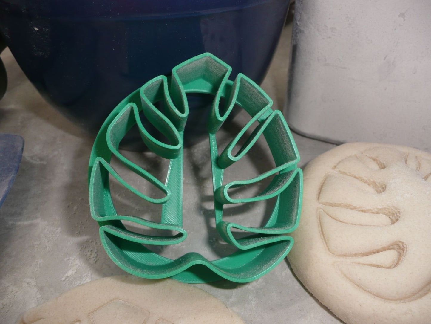 Monstera Leaf Mini Concha Cutter Mexican Sweet Bread Stamp Made in USA PR4907