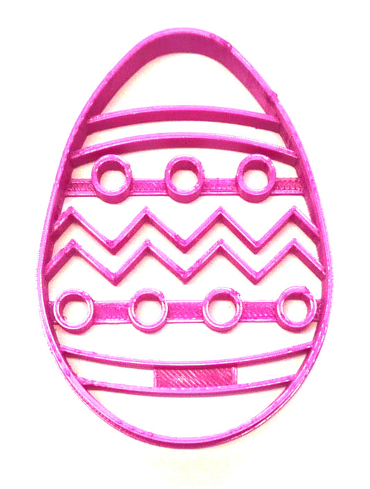 6x Easter Egg Detailed Fondant Cutter Cupcake Topper Size 1.75" USA FD2466