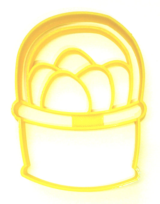 6x Easter Basket Fondant Cutter Cupcake Topper Size 1.75" USA FD2444