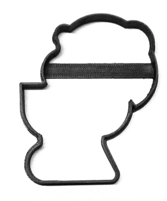 6x Charcoal Grill With Face Fondant Cutter Cupcake Topper Size 1.75 Inch FD3127
