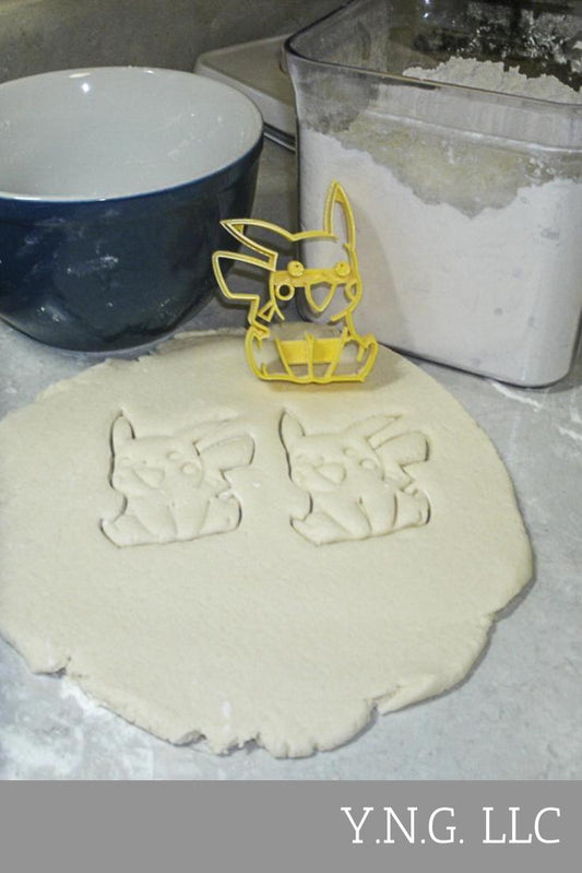 Pikachu Electric Pokemon Yellow Mouse Cookie Cutter Made In USA PR870