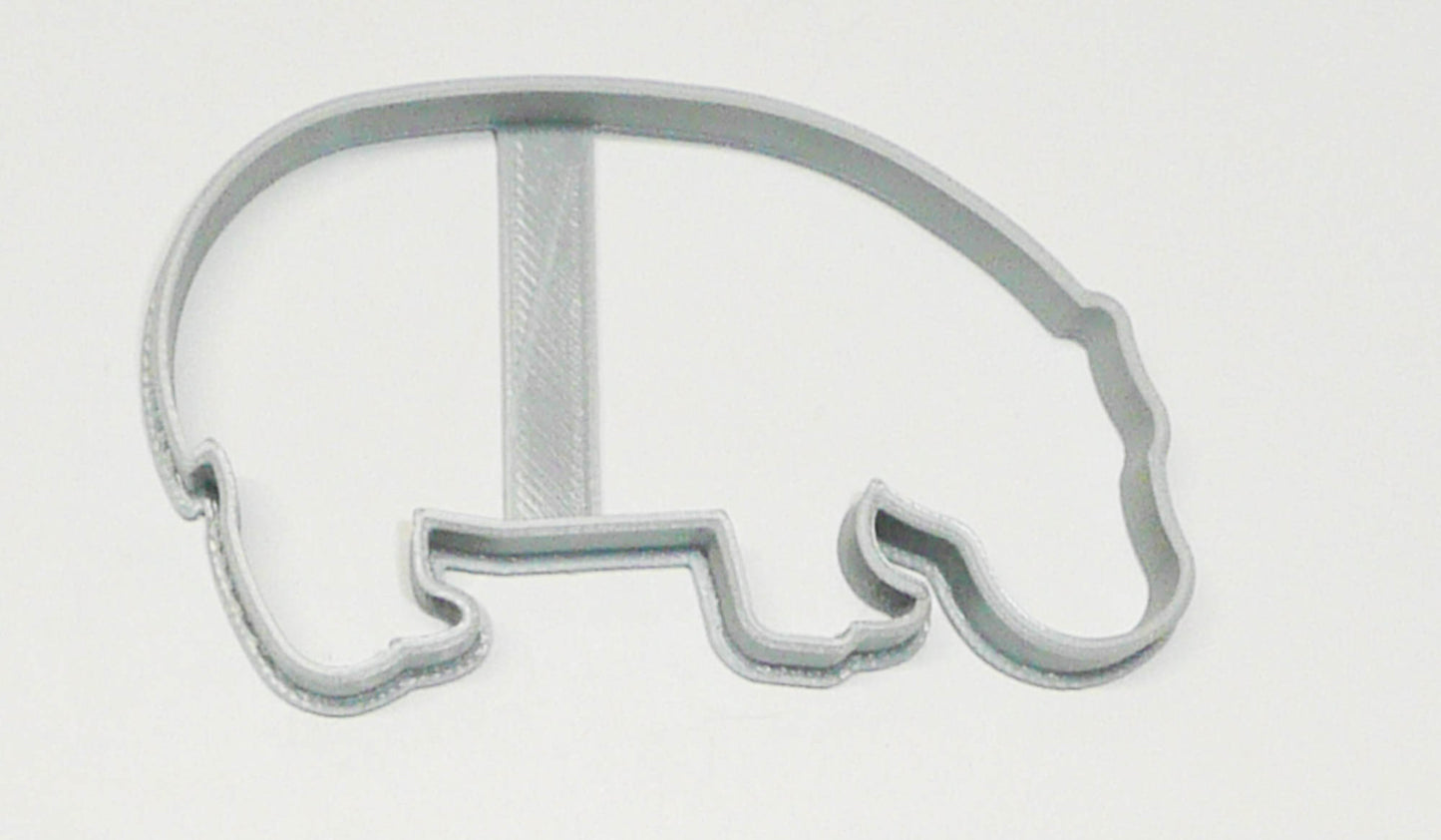 6x Hippo Outline Mammal Fondant Cutter Cupcake Topper 1.75 IN USA FD2025