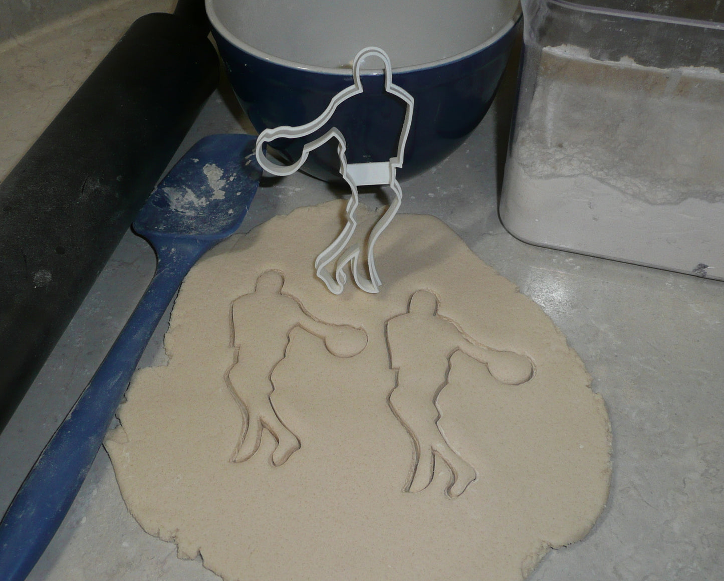 Basketball Player Ball Dribble Outline Cookie Cutter Made In USA PR2414