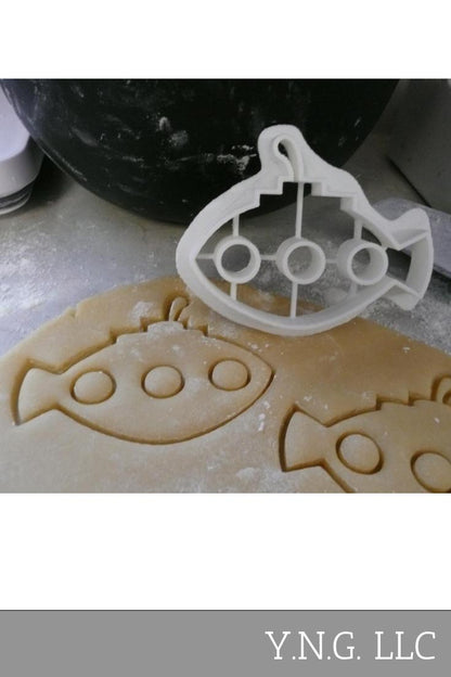 Submarine Under Water Ocean Vessel Cookie Cutter Made In USA PR474