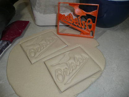 Baltimore Orioles Word With Bird Baseball Cookie Cutter Made In USA PR2353