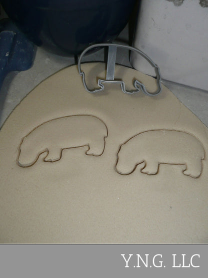 Hippo Outline Hippopotamus Large Mammal Cookie Cutter Made In USA PR2025