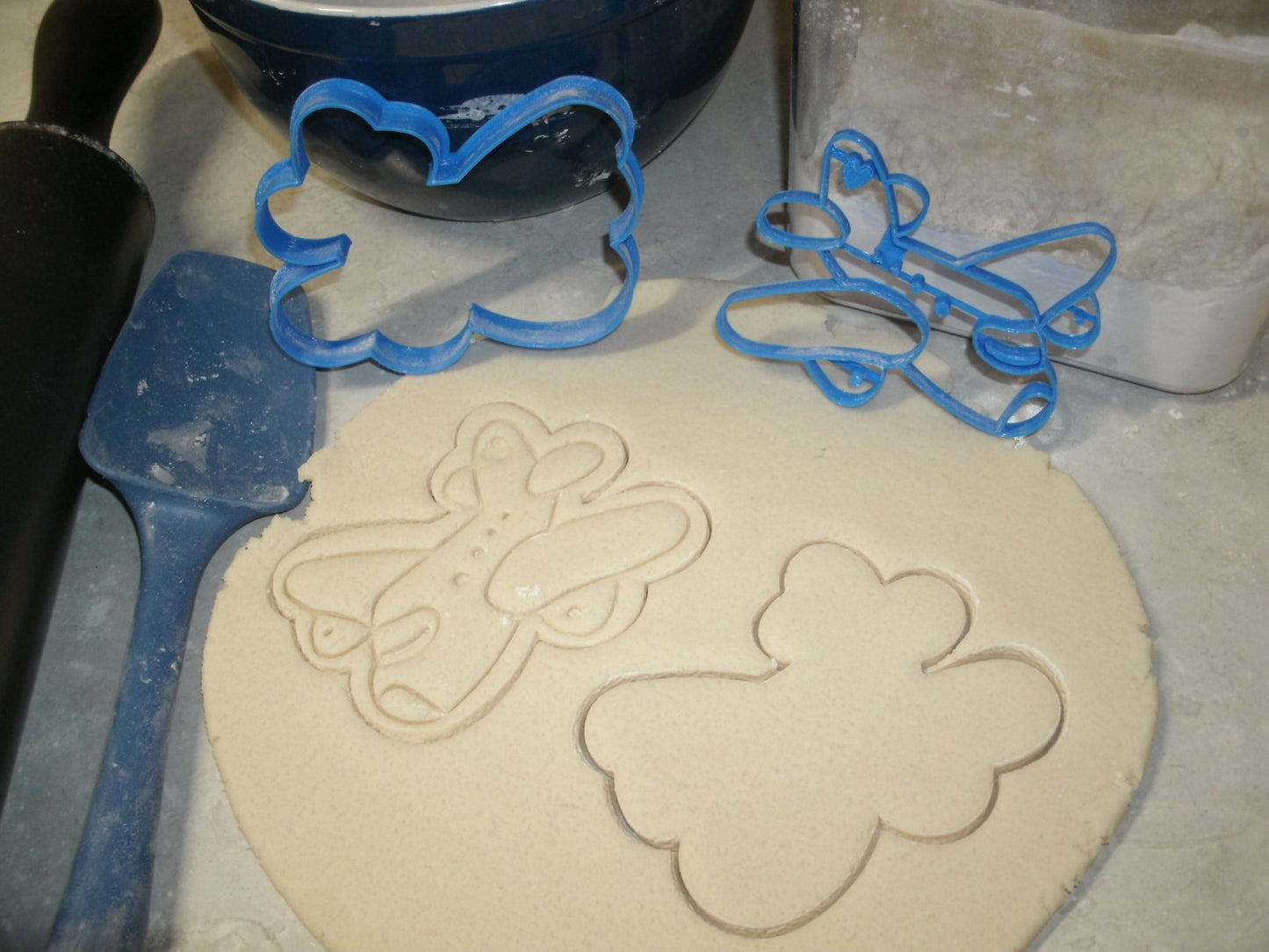 Airplane Jet Plane Set of 2 Cookie Cutter and Stamp Made In USA PR673