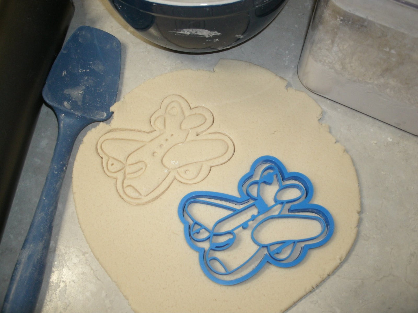 Airplane Jet Plane Set of 2 Cookie Cutter and Stamp Made In USA PR673