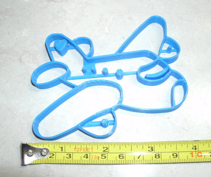 Airplane Jet Plane Set of 2 Cookie Cutter and Stamp Made In USA PR673