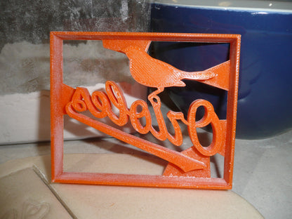 Baltimore Orioles Word With Bird Baseball Cookie Cutter Made In USA PR2353