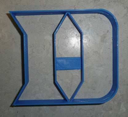 Duke University Blue Devils D Logo Sports Cookie Cutter Made In USA PR2446
