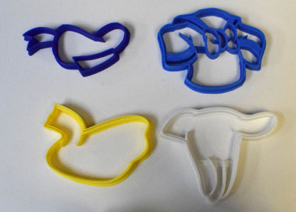 Donald Duck Cartoon Character Set of 4 Cookie Cutters Made In USA PR534