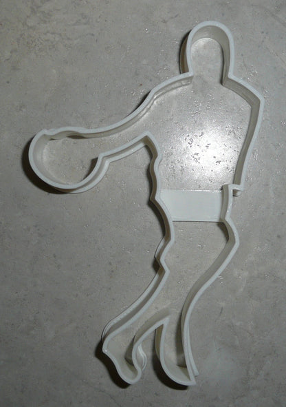 Basketball Player Ball Dribble Outline Cookie Cutter Made In USA PR2414