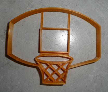 6x Basketball Hoop Fondant Cutter Cupcake Topper 1.75 IN USA FD2417