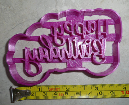 Happy Birthday Words Fun Font Party Celebration Cookie Cutter Made In USA PR2514